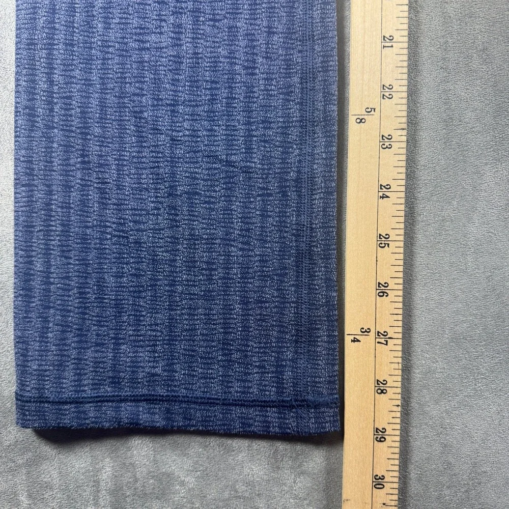 Athleta Elation Textured Straight Leg‎ Pants Blue Herringbone Small Petite SP